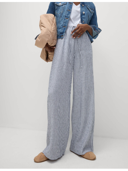 Marks & Spencer Wide-leg pants with high linen content Marks & Spencer grey
