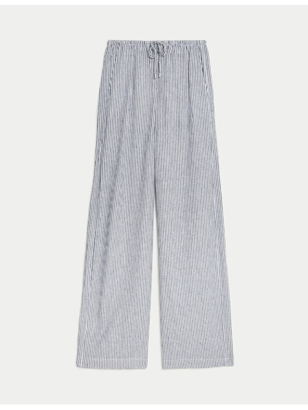 Marks & Spencer Wide-leg pants with high linen content Marks & Spencer grey
