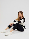 Moodo Damen Pullover weiß-schwarz Moodo