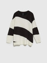 Moodo Damen Pullover weiß-schwarz Moodo