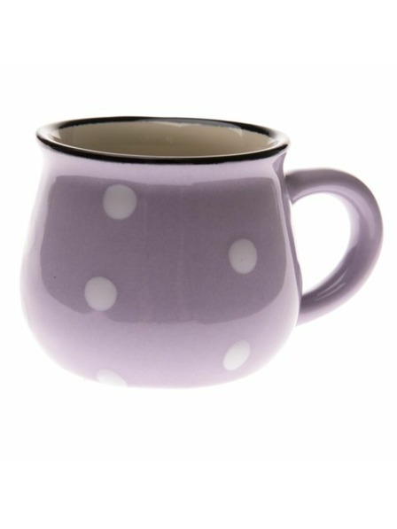 Casa de Engel Ceramic mug - purple with dots, 75ml, 24/144
