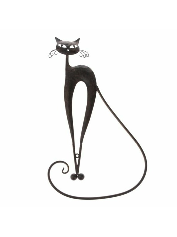 Casa de Engel Wanddekoration aus Metall - Katze, 6/24