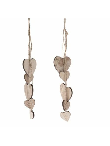 Casa de Engel Wooden Hanging Hearts - Set of 2 pcs, 24/288