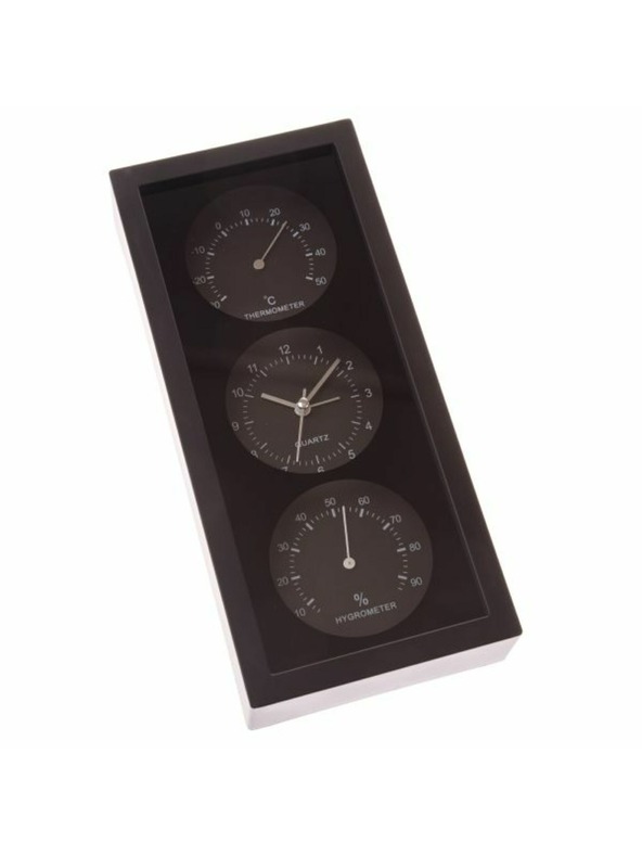 Casa de Engel Wall/Table Clock with Thermometer and Hygrometer, 0/24