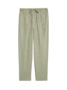 Marks & Spencer Gefärbte Stretch-Hose in schmaler Passform mit Kordelzug Marks & Spencer grün