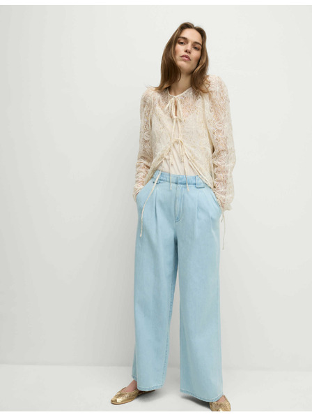 Marks & Spencer Wide-leg jeans with high waist custom-made Marks & Spencer navy blue