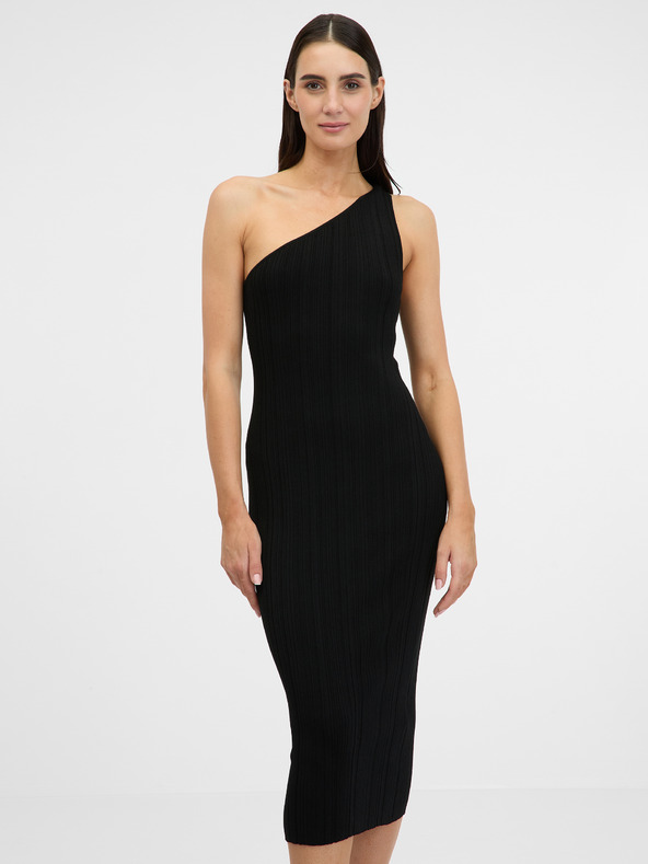 Orsay Schwarzes Damen Midikleid ORSAY