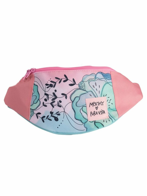 Meatfly Meatfly Gürteltasche X Pura Vida Taya Mint Flowers | Blau | Volumen 2,5 L