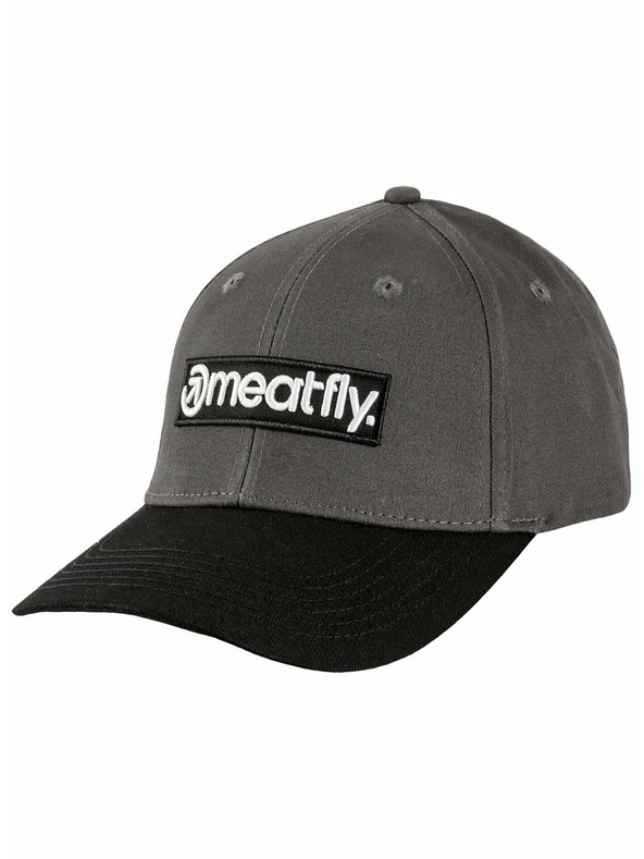 Meatfly Meatfly Flexfit Cap Wayne Grau / Schwarz Basic Logo | Schwarz | Größe