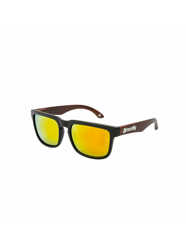 Meatfly Meatfly Sonnenbrille Memphis Black Dark Wood | Schwarz | Größe