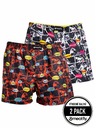 Meatfly Meatfly Herren Boxershorts Agostino Rot/Schwarz Comics | Rot | Größe