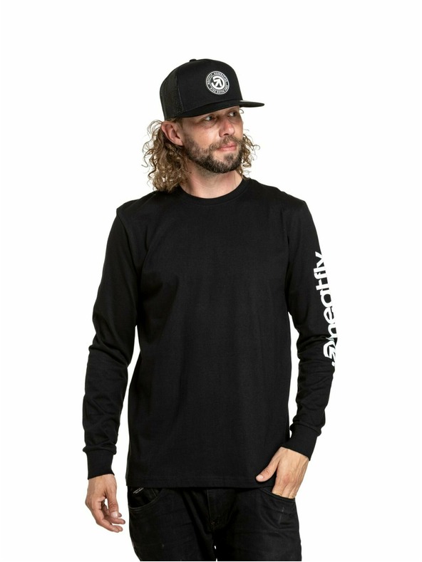 Meatfly Meatfly Herren Langarm-T-Shirt Judgement Logo Schwarz | Schwarz | Größe