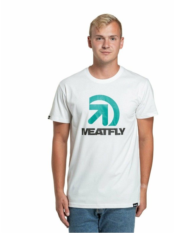Meatfly Meatfly Herren T-Shirt Dais Weiß | Weiß | Größe