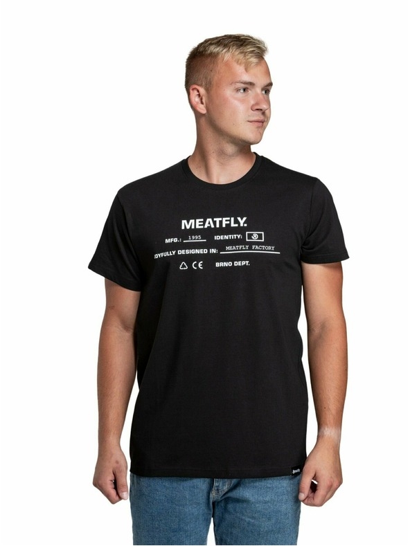 Meatfly Meatfly Herren T-Shirt Sign Schwarz | Schwarz | Größe