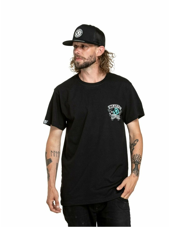Meatfly Meatfly Herren T-Shirt Whiskey Boy Schwarz | Schwarz | Größe