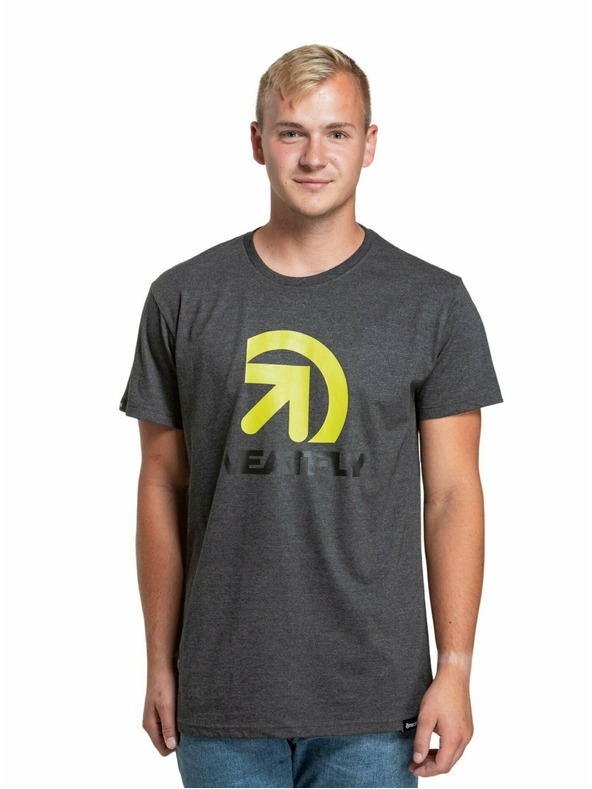 Meatfly Meatfly Herren T-Shirt Dais Charcoal Meliert | Grau | Größe
