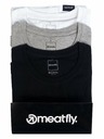 Meatfly Meatfly Herren T-Shirt Set MF Logo Multipack Schwarz/Grau Meliert/Weiß | Schwarz | Größe