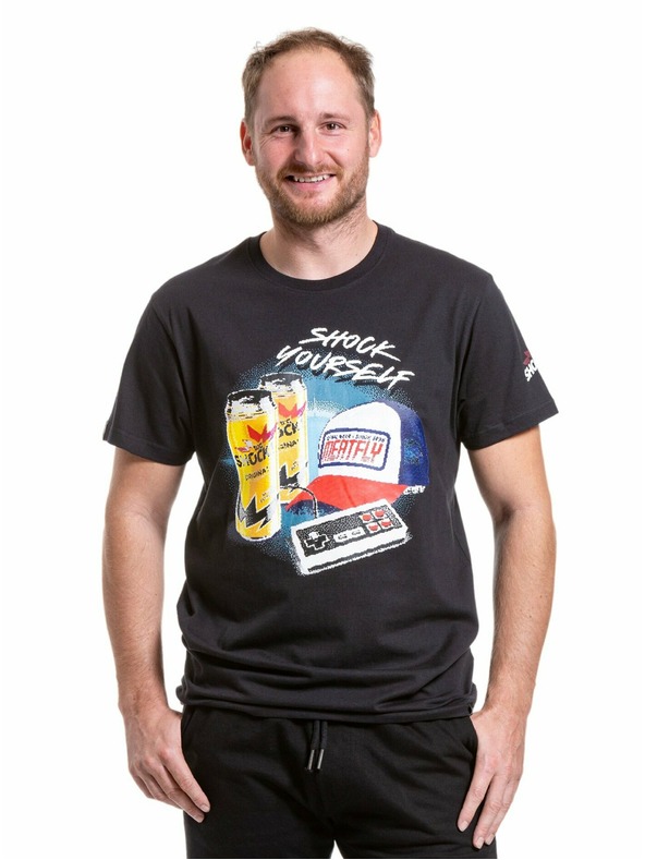 Meatfly Meatfly Herren T-Shirt Big Shock 8Bit Black | Schwarz | Größe