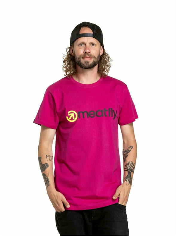 Meatfly Meatfly Herren T-Shirt Joe Magenta
