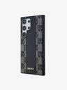 DKNY DKNY PU Leder Karomuster Magsafe Rückseite Hülle für Samsung Galaxy S24 Ultra Schwarz