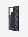 DKNY DKNY PU Leder Karomuster Magsafe Rückseite Hülle für Samsung Galaxy S24 Ultra Schwarz