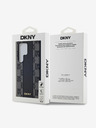 DKNY DKNY PU Leder Karomuster Magsafe Rückseite Hülle für Samsung Galaxy S24 Ultra Schwarz