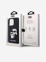 Karl Lagerfeld PU Saffiano Karl and Choupette NFT Rückseite Hülle für iPhone 14 Pro Max Schwarz Karl Lagerfeld