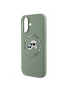 Karl Lagerfeld Karl Lagerfeld Liquid Silicone K&CH Heads MagSafe Rückseite Hülle für iPhone 16 Khaki