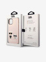 Karl Lagerfeld Karl Lagerfeld and Choupette Liquid Silicone Rückseite Hülle für iPhone 14 Plus Pink
