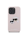 Karl Lagerfeld Karl Lagerfeld Liquid Silicone Double Heads MagSafe Rückseite Hülle für iPhone 16 Pro Max Pink