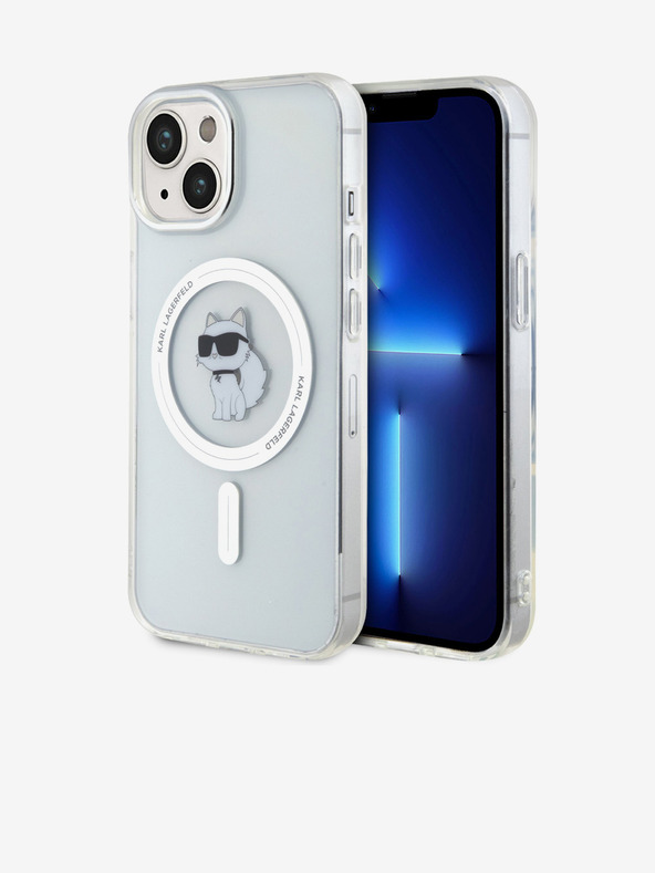 Karl Lagerfeld Karl Lagerfeld IML Choupette MagSafe Rückseite Hülle für iPhone 15 Transparent