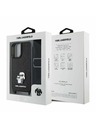 Karl Lagerfeld Karl Lagerfeld Saffiano Crossbody Riemen Metal Karl and Choupette Rückseite Hülle für iPhone 16 Black