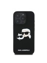 Karl Lagerfeld Karl Lagerfeld Liquid Silicone Double Heads MagSafe Rückseite Hülle für iPhone 16 Pro Max Black