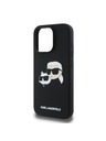 Karl Lagerfeld Karl Lagerfeld Liquid Silicone Double Heads MagSafe Rückseite Hülle für iPhone 16 Pro Max Black