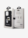 Karl Lagerfeld Karl Lagerfeld 3D Rubber Karl and Choupette Rückseite Hülle für iPhone 15 Pro Black