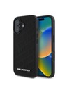 Karl Lagerfeld Karl Lagerfeld PU Gestepptes Muster Rückseite Hülle für iPhone 16 Black