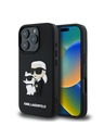 Karl Lagerfeld Karl Lagerfeld PU Saffiano Karl and Choupette Rückseite Hülle für iPhone 16 Pro Black