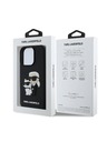 Karl Lagerfeld Karl Lagerfeld PU Saffiano Karl and Choupette Rückseite Hülle für iPhone 16 Pro Black