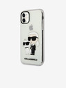 Karl Lagerfeld IML Glitter Karl and Choupette NFT Rückseite Hülle für iPhone 11 Transparent Karl Lagerfeld