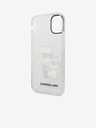 Karl Lagerfeld IML Glitter Karl and Choupette NFT Rückseite Hülle für iPhone 11 Transparent Karl Lagerfeld