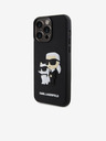 Karl Lagerfeld 3D Rubber Karl and Choupette Rückseite Hülle für iPhone 15 Pro Max Black Karl Lagerfeld