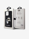 Karl Lagerfeld 3D Rubber Karl and Choupette Rückseite Hülle für iPhone 15 Pro Max Black Karl Lagerfeld