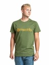 Meatfly Meatfly Herren-T-Shirt Striped Logo Olive | Grün | Größe S | 100% Baumwolle