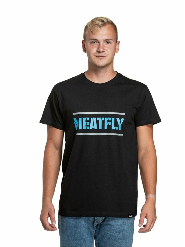 Meatfly Meatfly Herren T-Shirt Rele Blue/Black | Schwarz | Größe