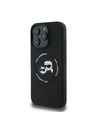 Karl Lagerfeld Karl Lagerfeld Flüssigsilikon K&CH Heads MagSafe Rückseite Hülle für iPhone 16 Pro Schwarz