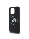 Karl Lagerfeld Karl Lagerfeld Flüssigsilikon K&CH Heads MagSafe Rückseite Hülle für iPhone 16 Pro Schwarz
