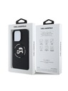 Karl Lagerfeld Karl Lagerfeld Flüssigsilikon K&CH Heads MagSafe Rückseite Hülle für iPhone 16 Pro Schwarz