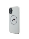 Karl Lagerfeld Karl Lagerfeld Flüssigsilikon K&CH Heads MagSafe Rückseite Hülle für iPhone 16 Beige