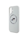Karl Lagerfeld Karl Lagerfeld Flüssigsilikon K&CH Heads MagSafe Rückseite Hülle für iPhone 16 Beige