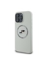 Karl Lagerfeld Karl Lagerfeld Flüssigsilikon K&CH Köpfe MagSafe Rückseite Hülle für iPhone 16 Pro Beige